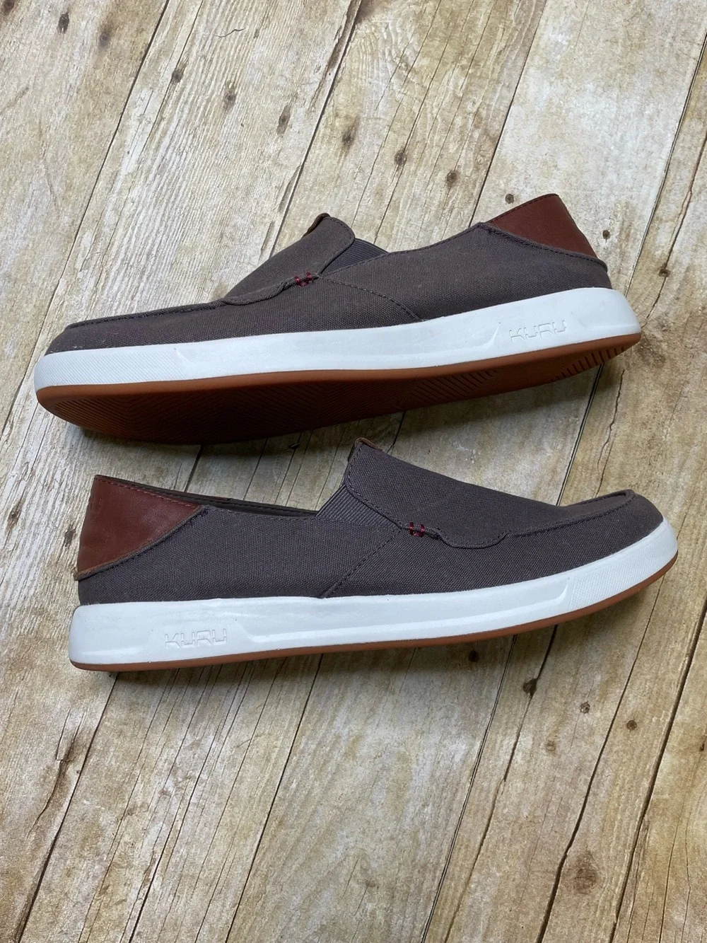 Kuru Men’s Pace Slip On Loafer Deck Sneaker Shoes In Brown